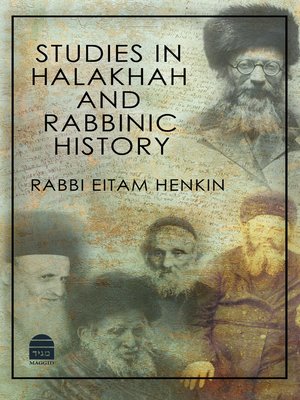 cover image of Studies in Halakah and Rabbinic History